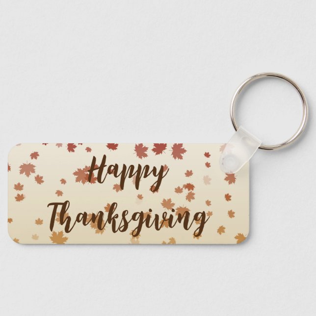 Thanksgiving Maple Leaves Key Ring (Front)