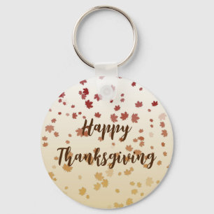 Thanksgiving Maple Leaves Key Ring