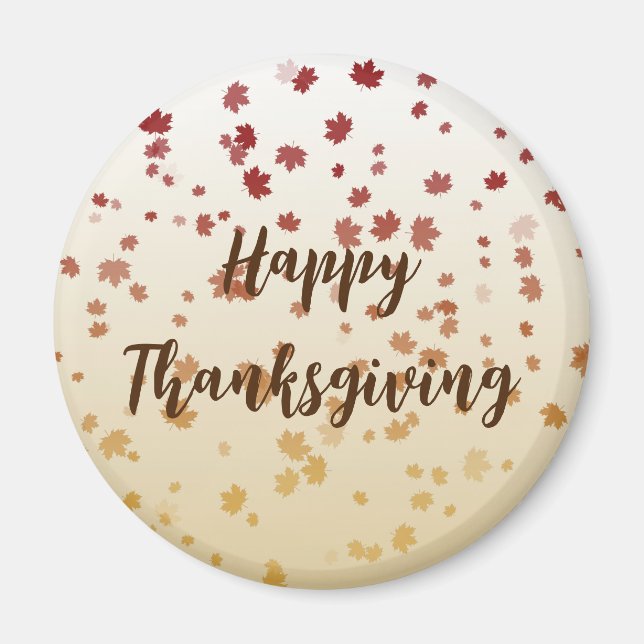 Thanksgiving Maple Leaves Magnet (Front)
