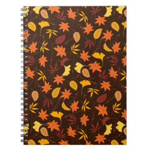 Thanksgiving Maple Leaves Pattern Notebook