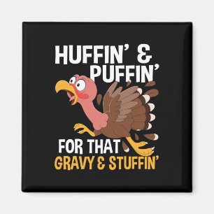 Thanksgiving Marathon Running Turkey Fall Autumn H Magnet