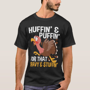 Thanksgiving Marathon Running Turkey Fall Autumn H T-Shirt