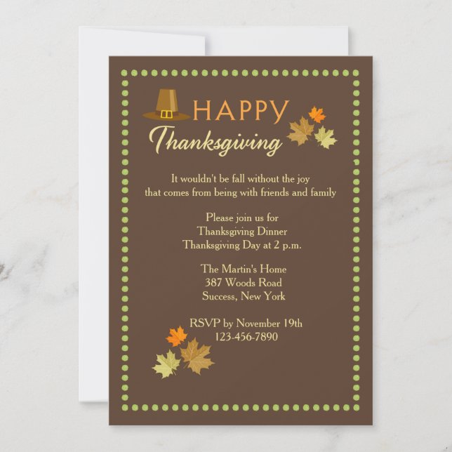 Thanksgiving Marquee Invitation (Front)