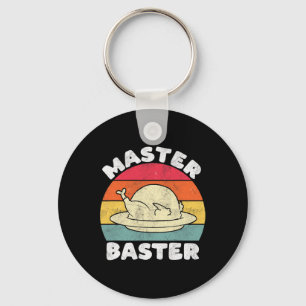 Thanksgiving Master Byster Funny Turkey Day Fall M Key Ring