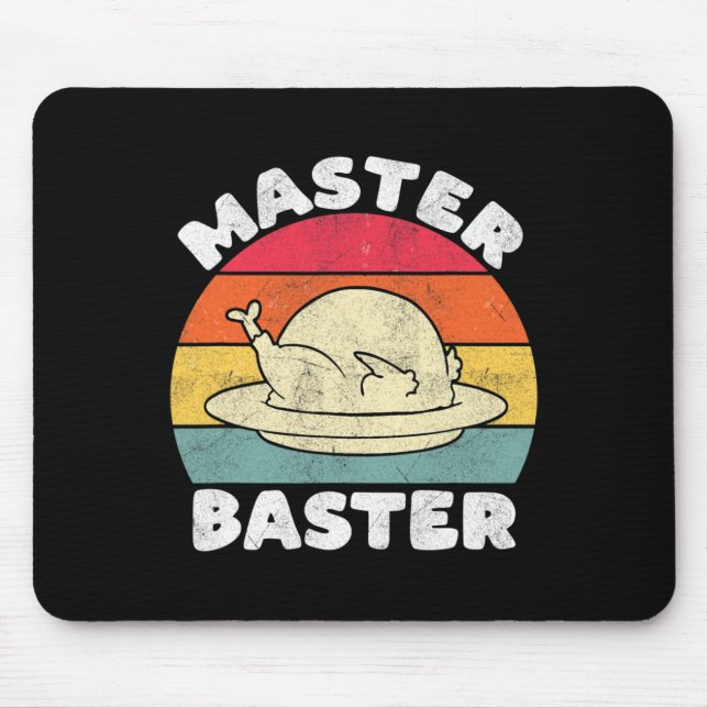 Thanksgiving Master Byster Funny Turkey Day Fall M Mouse Mat (Front)
