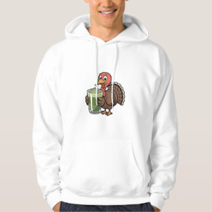 Thanksgiving Matcha Turkey Drinking Tea Gobbler Hoodie