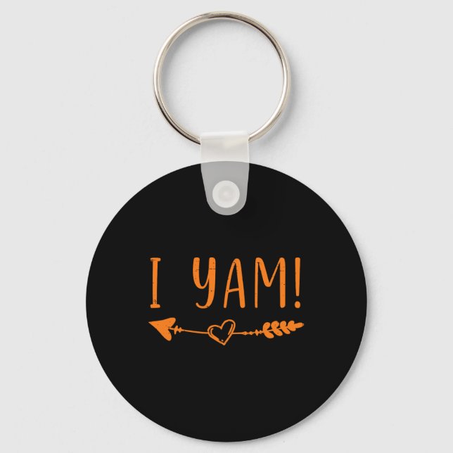 Thanksgiving Matching Couple She's My Sweet Potato Key Ring (Front)