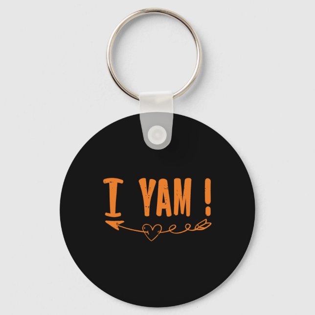 Thanksgiving Matching Couple She's My Sweet Potato Key Ring (Front)