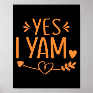 Thanksgiving Matching Couples Outfit Sweet Tato Ye Poster