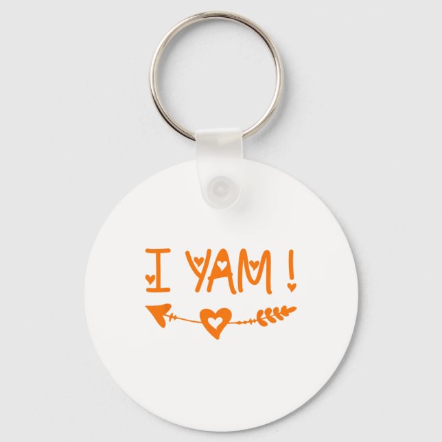 Thanksgiving Matching Couples Shes My Sweet Potato Key Ring (Front)