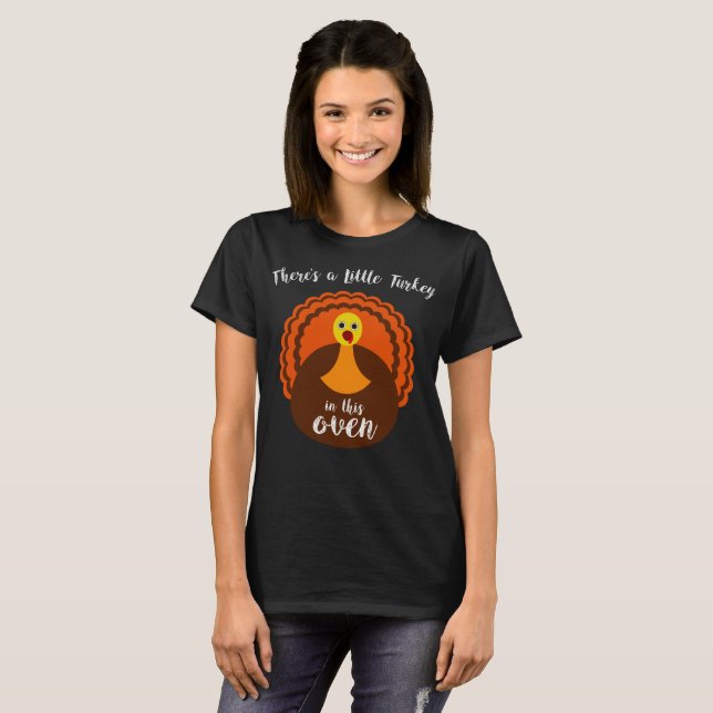 Thanksgiving Maternity Pregnancy T-Shirt (Front Full)