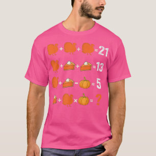 Thanksgiving Math Teacher Shirt Women Men Turkey D