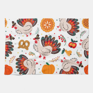 Thanksgiving Meme I Am Happy Because I Am Grateful Tea Towel