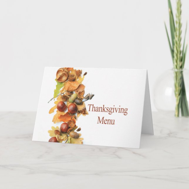 Thanksgiving Menu Card (Front)