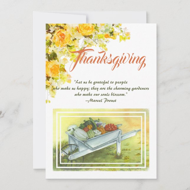 Thanksgiving Message Holiday Card (Front)