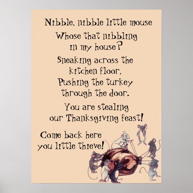THANKSGIVING MICE STEAL POEM  POSTER (Front)
