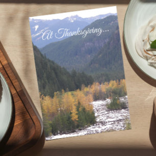 Thanksgiving Miles Apart Autumn Landscape Colors Holiday Card