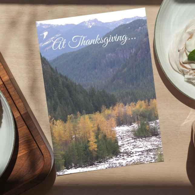 Thanksgiving Miles Apart Autumn Landscape Colors Holiday Card (In Situ)