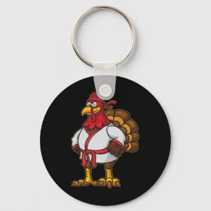 Thanksgiving Mma Kickboxing Judo Karate Gobble Pla Key Ring