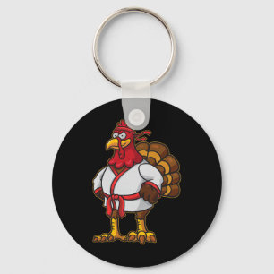 Thanksgiving Mma Kickboxing Judo Karate Gobble Pla Key Ring