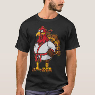 Thanksgiving Mma Kickboxing Judo Karate Gobble Pla T-Shirt