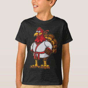 Thanksgiving Mma Kickboxing Judo Karate Gobble Pla T-Shirt