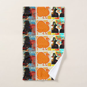 Thanksgiving Modern Art Collage Hand Towel