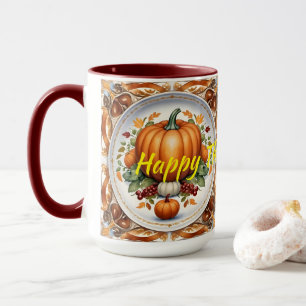 Thanksgiving Modern Pumpkin Autumn Collection Mug