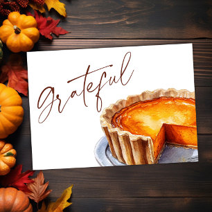 Thanksgiving Modern Rustic Elegant Fall Grateful Holiday Card