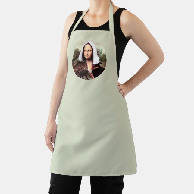 Thanksgiving Mona Lisa Pilgrim with Turkey Apron (Insitu)