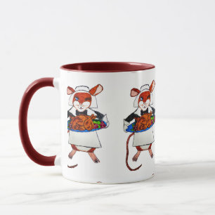 THANKSGIVING MOUSE PILGRIM MUG