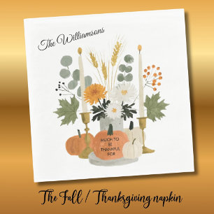 THANKSGIVING MUCH TO BE THANKFUL FOR NAPKIN