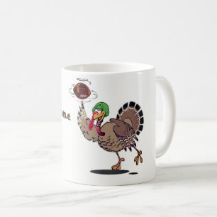 Thanksgiving Mug-Football Turkey Coffee Mug