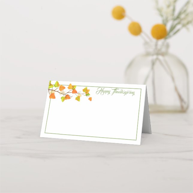Thanksgiving Name Place Card (Front)