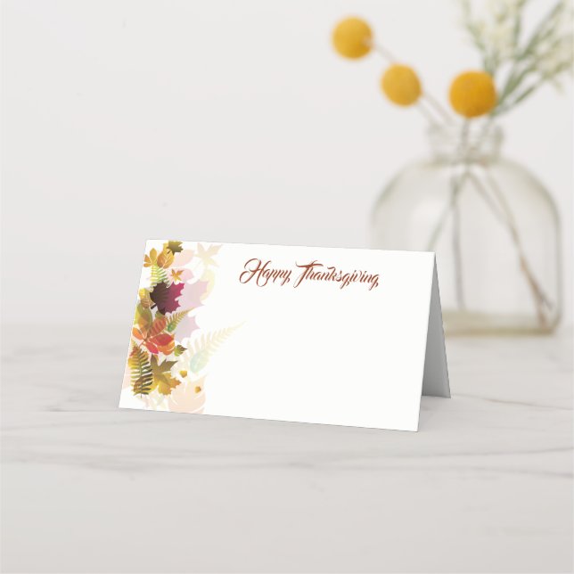 Thanksgiving Name Place Card (Front)