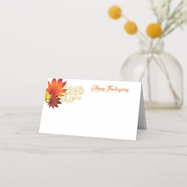 Thanksgiving Name Place Card (Front)