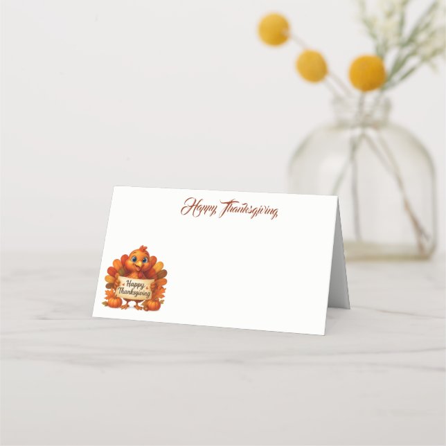 Thanksgiving Name Place Card (Front)