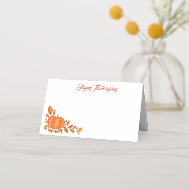 Thanksgiving Name Place Card (Front)