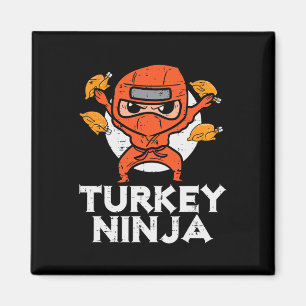 Thanksgiving Ninja Turkey Funny Fall Boys Kids Tod Magnet