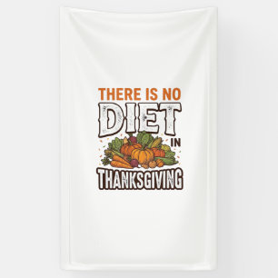 Thanksgiving No Diet Vintage Vegetable Holiday Des Banner
