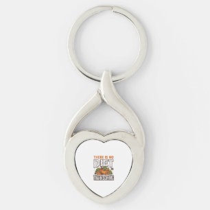 Thanksgiving No Diet Vintage Vegetable Holiday Des Key Ring