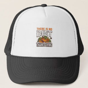 Thanksgiving No Diet Vintage Vegetable Holiday Des Trucker Hat