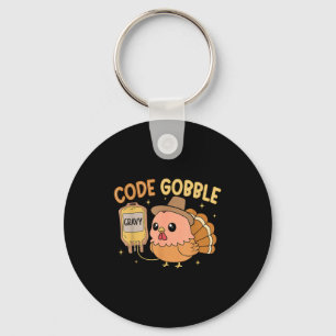 Thanksgiving Nurse Code Gobble Funny Rn Cna Medica Key Ring