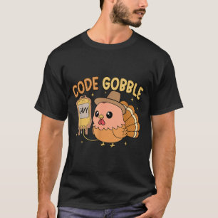 Thanksgiving Nurse Code Gobble Funny Rn Cna Medica T-Shirt