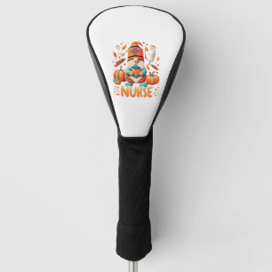 Thanksgiving Nurse Gnomes Fall Scrub Golf Head Cover