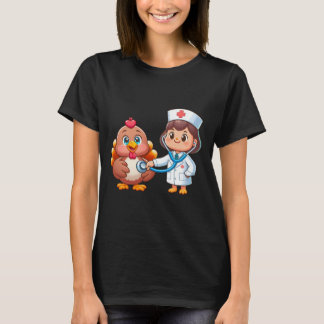 Thanksgiving Nurse Heartbeat Turkey Fall Scrub Top