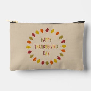 Thanksgiving Oak Leaves Accessory Pouch