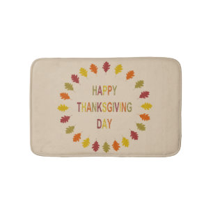 Thanksgiving Oak Leaves Bath Mat