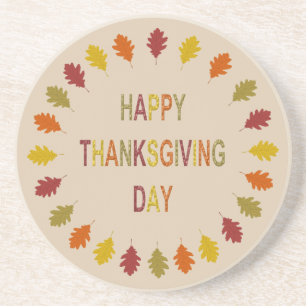 Thanksgiving Oak Leaves Coaster