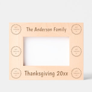 Thanksgiving Oak Leaves Custom Etched Frames